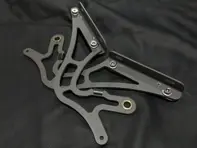 Slotted decklid hinges with Adjustable quick change mounts. Porsche 911/912/930 1965-89 - 91151203500, 90151203620GRV, 93051203600GRV - DecklidHingeSlot_Grey, DecklidHingeSlot_Silver, DecklidHingeSlot_Black