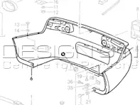 Pare-chocs arrière. Porsche 968 - 94450502300, 94450502300G2X