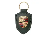 Portachiavi con stemma Porsche, verde quercia metallizzato. - WAP0503550RWSA