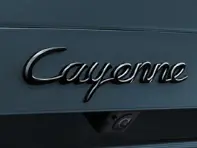Insigne de capot arrière « Cayenne », en noir (finition brillante). Porsche 9YA Cayenne Turbo Coupé - 9Y004487022041, 9Y004487022