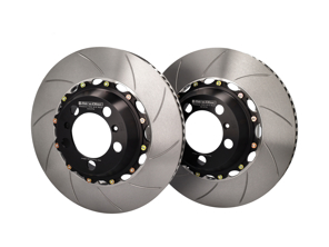 Brake Disc / Rotor Slotted 2-pc REAR 992 GT3 excl. PCCB / 718 GT4 RS - 98135240781, 9813524881, 9GT615601B, 9GT615602B - A2-272SL, A2-272SR