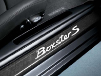 Seitenschwellerleisten in Carbon mit Logo. Porsche 987 Boxster - 98755198000, 98755198001, 98704480004, 98755198009