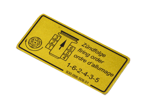 Sticker Firing Order. Porsche 911 - 93000650901
