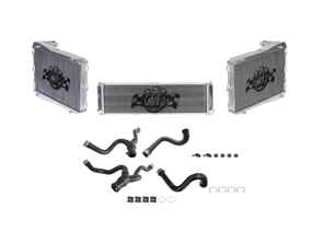 Radiador de aluminio para líquido refrigerante de agua y mangueras JUEGO DE 3. Porsche 997.1 turbo - 996106613172, 99610613174, 99610613270, 99610613272, 99710603802, 99710603804 - 7056, 7054, 7055