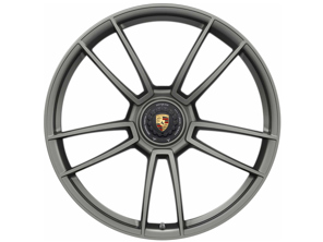 Centre lock Turbo S rear alloy wheel in Silk-Gloss Platinum finish 21' 11J ET66 (Winter) - 992601025ABOB5