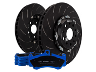 EBC Racing Disco freno flottante posteriore in due pezzi e kit pastiglie bluestuff. Porsche 991 GT3 - P2DK044B, 99135240780, 99135240880, 99135294883 - DP52207NDX, SG2F013
