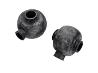 Rubber boots for use with spherical end links