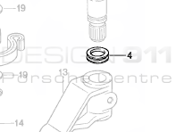 Afdichtingsring van de ontkoppelingsas van de koppeling. Porsche 930 - 93030113900