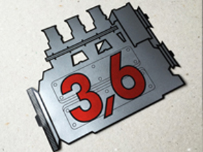 Achterruit 3.6L Motor Sticker voor Porsche 911 (964) - 91170110200