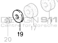 Gearbox Bracket Washer. Porsche 964 / 993 (No. 99902518103) - 99902518102, 99902518103
