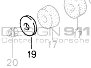 Unterlegscheibe für Getriebehalterung. Porsche 964 / 993 (Nr. 99902518103) - 99902518102, 99902518103