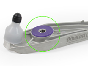 Front Track control arm caster offset outer bush. Porsche 996 / 986 Boxster Powerflex - PFF57-502G, 99634105307, 99634105319, 99634105316, 99634105317, 99634105306, 99734104194, 99734104196, 99734104296, 99734104294