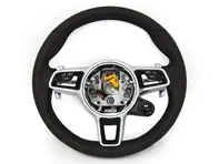 Multi-function Sports steering wheel, Leather. Porsche 991.2 / 718 Boxster / 718C Cayman - 9P1419091EJ, 9P1419091MC6H6, 9P1419091MC