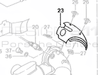 Exhaust Cat Heat shield Right. Porsche 993 Turbo