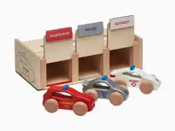 Einsatzfahrzeug-Set aus Holz - WAP0407000PHZA, WAP0406240SHAT, WAP0406220RHZA, WAP0406210RCAY, WAP0406200PTHA, WAP0406100PTHA, WAP0406230SHAS, WAP0400300J, WAP0400400J, WAP0400500J, WAP0400100NRTR, WAP0400020L0EF