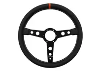 Steering wheel 130R Series Full Grain Leather with Orange Indicator 350mm. Porsche 911 / 964 / 993 / 924 / 944 / 968 / 928 - 74142, 74143
