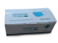 Masque facial jetable 3 couches - Boîte de 50, protection EPI