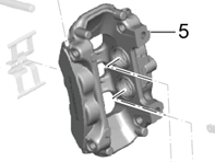 Brake caliper, REAR. Porsche 991.1  (I450) - 99135242530, 99135242531, 99135242630, 99135242631