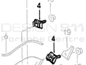 Side sill shark fin clip. Porsche 965 / 968 - 99959199000