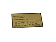 Etiqueta de presión de neumáticos. Porsche 928 1978-79 - 92800650500