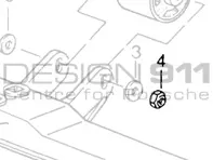 Transmission Mount Bearing Bracket Hexagon-Head Bolt Lock Nut. Porsche 964 C4 / 993 C4 / 993 C4S / 993 Turbo MANUAL - 90091003109, 90091003101