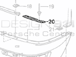 Front bumper insert. Porsche 964 - 96450511101