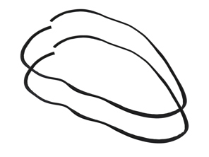 Door seal, Flap type, SET OF 2. Porsche 911 1965-73 144'  Coupe - 91153109501, 91153109502 - 9372E, 1685700400