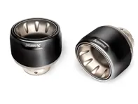 Akrapovic Tail pipe set (Titanium) - Black for Porsche 718 Cayman GT4 / Spyder - OPF/GPF 2020>> - 982251188C, 982251187AH