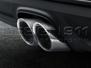 Exhaust Sport Tail Pipes SILVER. Porsche 718 (982) Boxster / 718 (982) Cayman - 98104420010