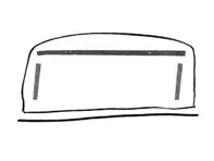 Sunroof seal and felt kit. Porsche 911 / 964 / 993 - 91156419300, 91156419100, 90156490505, 91156440901, 91156440900