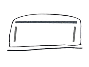 天窗密封件和毛毡套件。保时捷 911 / 964 / 993 - 91156419300, 91156419100, 90156490505, 91156440901, 91156440900