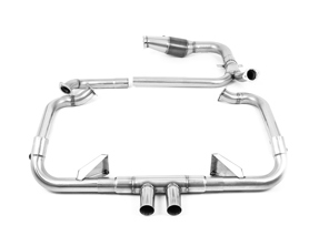 Sistema di scarico sportivo completo Milltek con finiture GT-100 lucidate. Porsche 718 Boxster GTS / Cayman GTS - 982251052E, 982251051D, 982251051K - SSXPO139