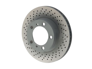 Brake disc rotor, Front, drilled Monoblock, 298x24mm. Porsche 987 - 98735140101, 98735140201 - PFL39871, PFR39872