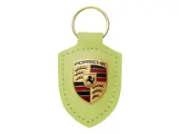Portachiavi con stemma Porsche, giallo Cartagena metallizzato. - WAP0503570SWSA