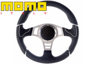 Steering wheel millenium sport - black leather / grey - Momo - M11106545182R