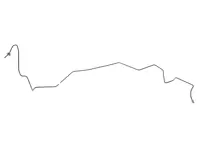 Brake pipe line front right. Porsche 996 / 986 Boxster - 99635517607, 99635517609, 99635517610