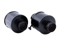 Caja de calefacción negra (par) Porsche 356B / 356C - 64421102505, 64421102605