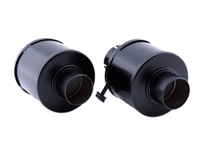 Heater box, Black - Pair. Porsche 356B / 356C - 64421102505, 64421102605