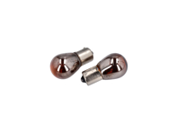 Indicatorlampen 12V/12W Enkele gloeidraad. Amber verchroomd