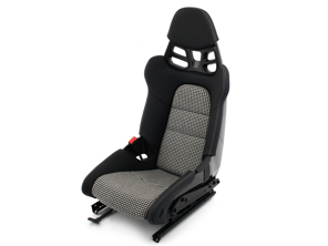 Carbon Fiber bucket seat, Black and White Pepita. Porsche 991 / 992 - 99152190001, 99152190000, 91852190000, 9GT881303AYA3G, 9GT881303BYO3G, 9GT881303AA3G, 9GT881304AYA3G, 9GT881304BYO3G, 9GT881304AA3G