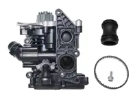 Pompe à eau avec raccord de thermostat et courroie d'entraînement. Porsche 95B Macan 2.0L - 95812101200, 95812111100, 95812111110, 95812111111, PAC121111A, PAC121111C, PAC121111B, PAC121012B, 95812160500, 95812113100 - K11235/1C