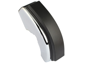 Voorbumper chroom overider (hoorn) met rubber. Porsche 911 1965-73 - 91150501700, 91150501800, 91150501703, 91150501803 - PS5901, PS5902, 9315, 9316, 1684100376, 1684100386