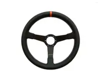 Steering wheel Eau Rouge Air Cooled Leather with Orange Indicator 350mm. Porsche 911 / 964 / 993 / 924 / 944 / 968 / 928 - 74101, 74100