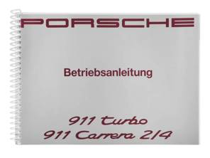 Driver’s manual for Porsche 911 (964) Carrera 2 / 4 / turbo MY 1992, in German - WKD96401092