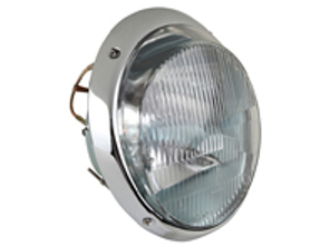 Headlamp 'Bosch Style' with clear glass, chrome rim. Porsche 911/912 65-73 LHD Cars - 90163110100, 91163110100, 91163111300 - 1695100800