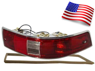 Indicator unit with lens & seal (SWB). Porsche 911/912 1963-68 USA - 90163140401, 900163140301 - 15879, 15879/D, 15879/S, 1695300770, 1695300780