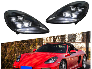 LED Headlamp Upgrade - HD-Matrix Style - for Left-Hand Drive & Right-Hand Drive Porsche 718 (982) Boxster / Cayman 2017>> - 98204490011 - 982925019/20LL