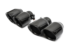 Fabspeed Deluxe Quad Style Tips, Satin Black. Porsche E3 Cayenne S 2.9L 2019>> - 9Y0253823A, 9Y0253823BM, 9Y0253823BQ, 9Y0253823B, 9Y0253823EM, 9Y0253823EQ, 9Y0253824DD, 9Y0253824DS, 9Y0253824EA, 9Y0253824DN, 9Y0253824DT, 9Y0253824EB, FS.POR.E3S.DLTB - FS.POR.E3S.DLTB