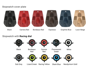 Cronometro Sport Chrono con piastra di copertura - Quadrante da corsa. Porsche 991-2 Carrera / Turbo / GT3 - 9P1919203C, 9P1919203CDAP, 9P1919203E, 9P1919203EDAP, 9P3919203, 9P39192036W0, 9P3919203A, 9P3919203A1S1, 9P3919203B, 9P3919203BC9A, 9P3919203C, 9P3919203C84A, 9P3919203D, 9P3919203DOG6