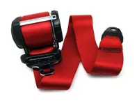 Seat belt Front Cabrio in RED. Porsche Boxster 986 02>> - 98680398201N13, 98680398201, 98780303406N13, 98780303406